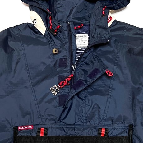 【USED】90's-00's ECKO UNLTD. PLASTIC BUCKLE POCKET NYLON ANOLAK JACKET