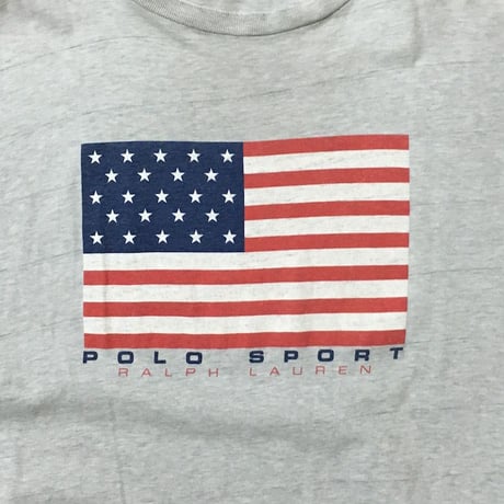 【USED】90'S POLO SPORT STARS AND STRIPES T-SHIRT