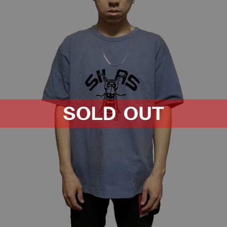 【USED】00'S SILAS FELT PRINT BEE T-SHIRT