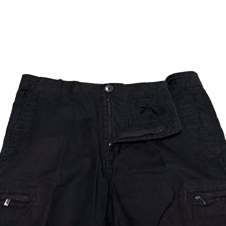 【USED】00's Calvin Klein COTTON LINEN 6-POCKET SHORTS BLACK
