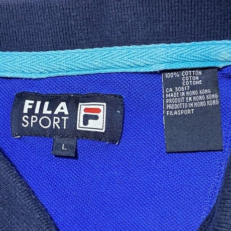 【USED】90'S-00'S FILA SPORT L/S POLO SHIRT