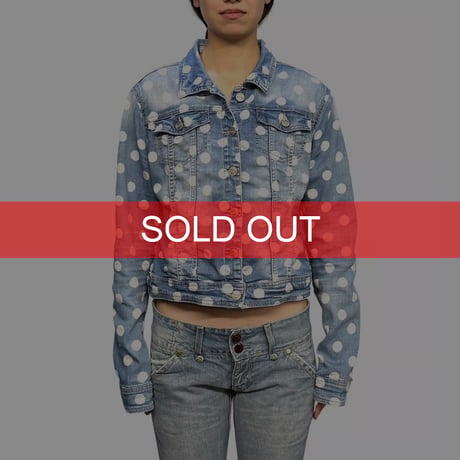 【USED】00's Terranova Polka-Dot Denim Jacket