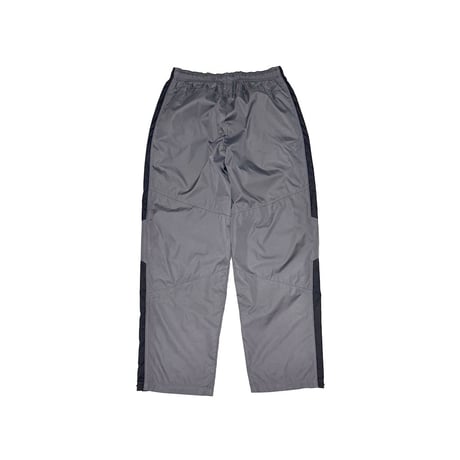 【USED】00's NIKE 2-TONE COLOR POLY TRAINING PANTS GRAY × BLACK