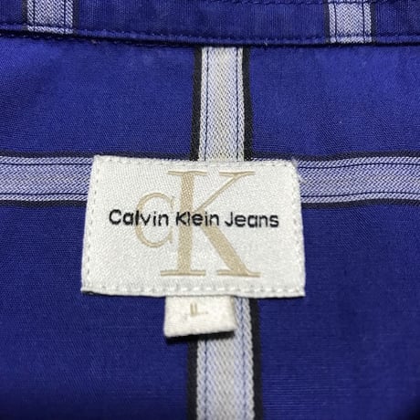 【USED】90'S CALVIN KLEIN JEANS LATTICE CHECK SHIRT