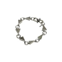 【USED】Vintage Triangle Link 925 Silver Bracelet Made in Italy