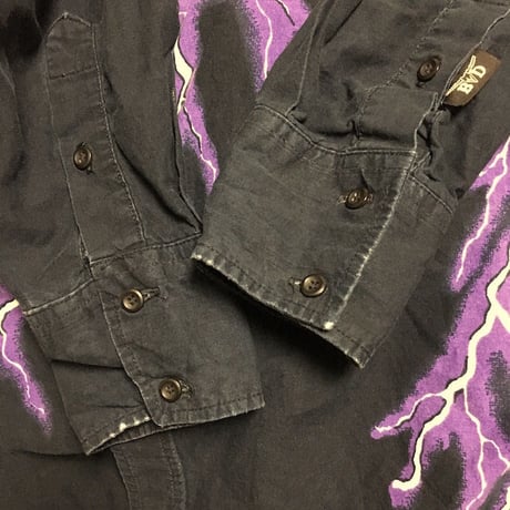 【USED】90'S PURPLE SANDER GRAPHIC SHIRT