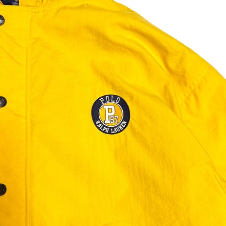 【USED】90's POLO SPORT Ralph Lauren Yellow Hooded Puffer Coat