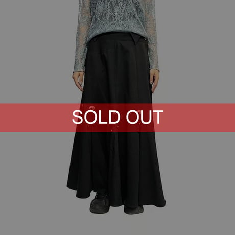 【USED】80'S Circle T CONCHO DESIGN LONG SKIRT BLACK