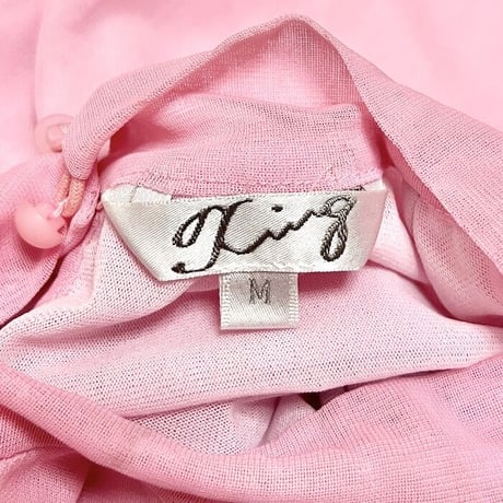 【USED】00'S Xing FRILL SLEEVE TOP PINK