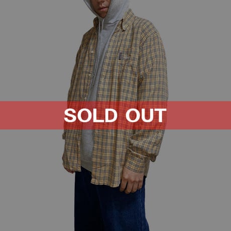 【USED】90'S BOOTLEG STUSSY NOVA CHECK B.D SHIRT
