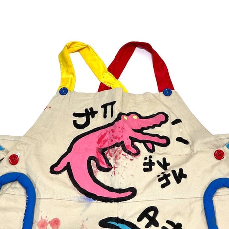 【USED】90'S HANDCRAFT & HANDPAINT OVERALLS (No.3)