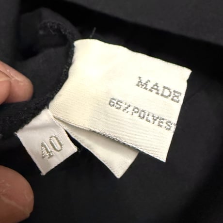 【USED】90's-00's miu miu Sculpted Waist Trucker Jacket Black