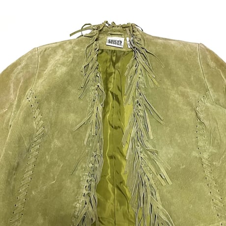 【USED】80's CHICO'S DESIGN SUEDE LEATHER FRINGE JACKET