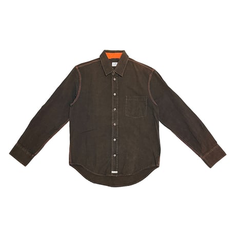 【USED】90's-00's C.P.Company Garment-Dyed Contrast Stitch Shirt