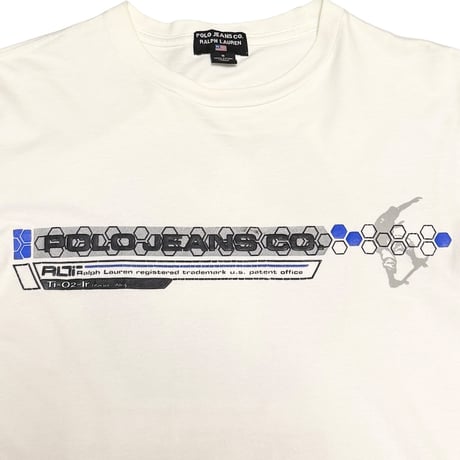 【USED】00's POLO JEANS CO. RALPH LAUREN "RL Ti"  Y2K Tech Skate Graphic T-shirt