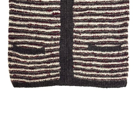 【USED】90's JONES NEW YORK SPORT Hand-Knit Textured Zip Cardigan