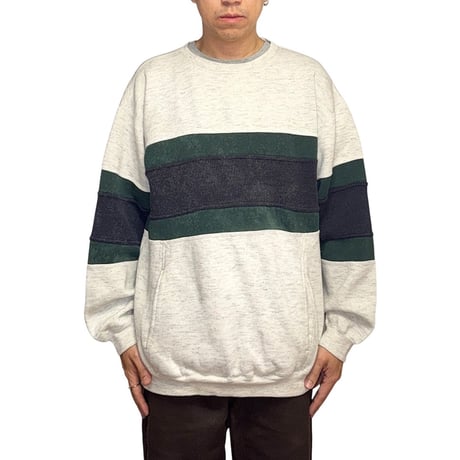 【USED】90's AZ SPORT Thermal Panel Pocket Sweatshirt