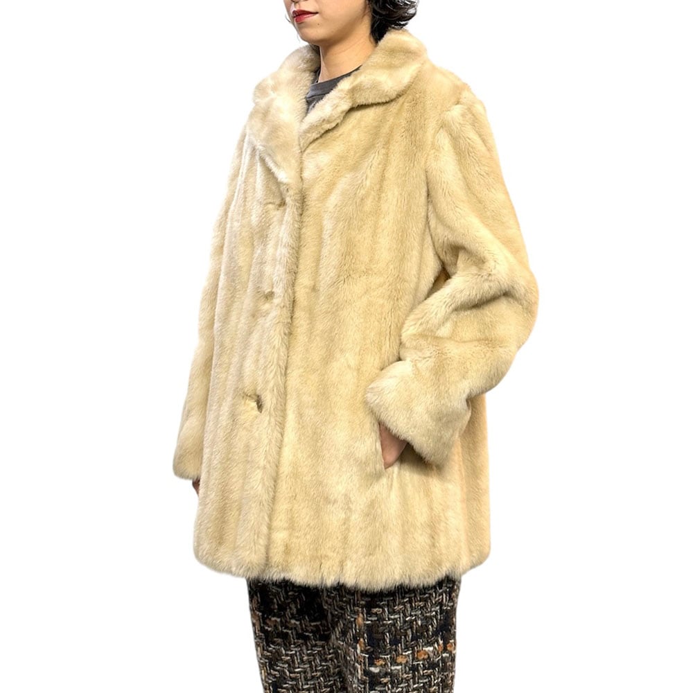 USED】60'S MINCARA Russell Taylor FAUX FUR JACK USED】60'S MINCARA Russell Taylor FAUX FUR JACK