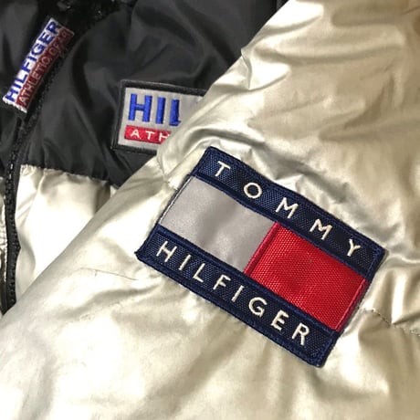 【USED】90'S TOMMY HILFIGER DOWN JACKET SILVER