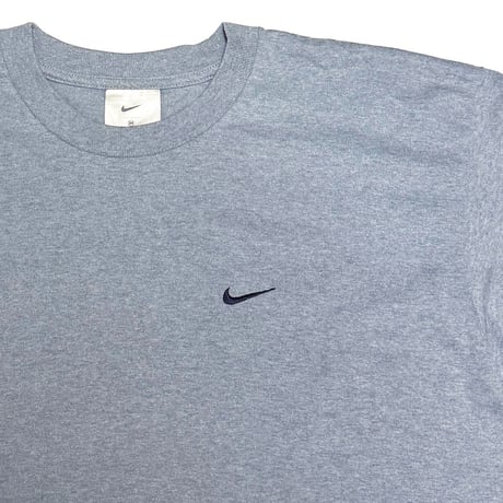 【USED】00's NIKE Mini Swoosh Embroidered T-shirt Slate Blue