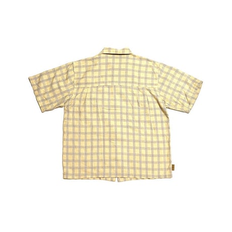 【USED】90'S-00'S BEAR USA S/S CHECK ZIP SHIRT