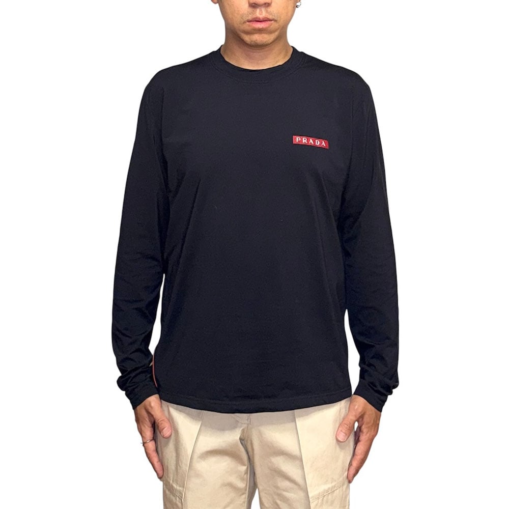 USED】90's-00's PRADA SPORT L/S T-shirt w/ Rea
