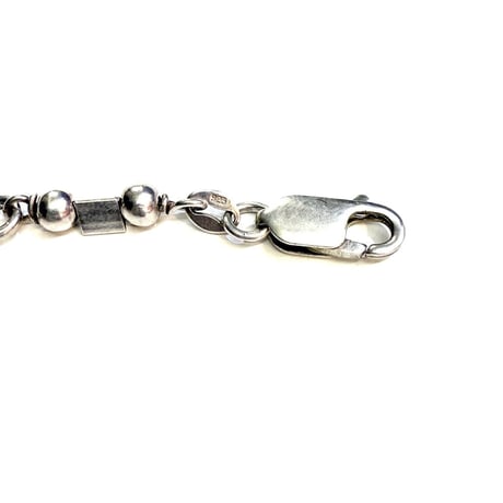 【USED】Vintage SILVER925 SPHERE TRIANGEL CHAIN BRACELET MADE IN ITALY