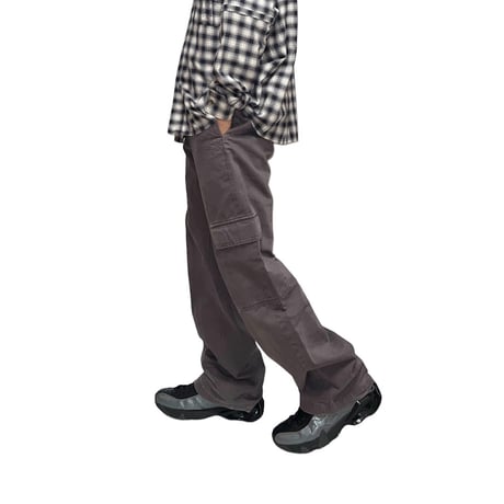 【USED】90's-00's Timberland COTTON CARGO PANTS GRAY BROWN