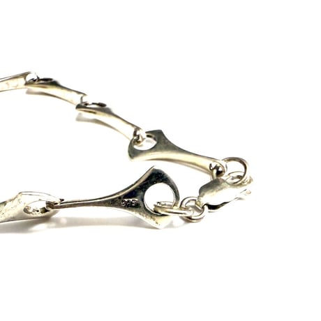 【USED】Vintage Modernist Sterling Silver Link Bracelet