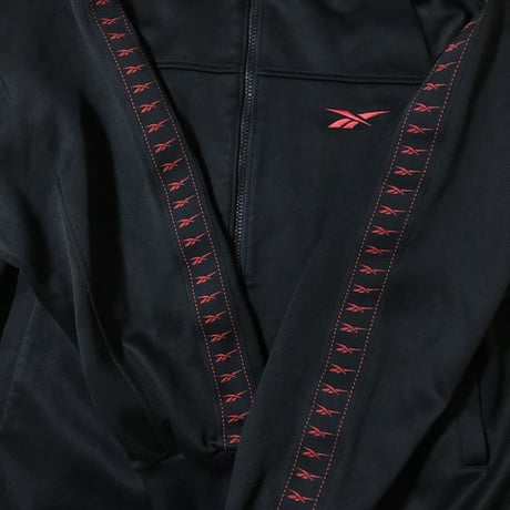 【USED】90'S REEBOK  TRACK JACKET BLACK×RED