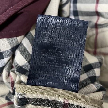 【USED】00'S BURBERRY LONDON WAXED COTTON QUILTED JACKET