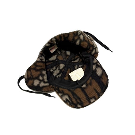 【USED】90's OLD STUSSY Camo Pattern Fleece Ear Flap Cap Made in USA