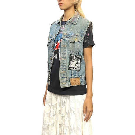 【USED】80'S-90'S CUSTUM PUNK LEE DENIM VEST