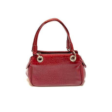 【USED】Vintage CROCODILE EMBOSSED HAND BAG