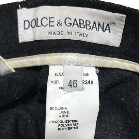 【USED】VINTAGE DOLCE & GABBANA WOOL TROUSERS