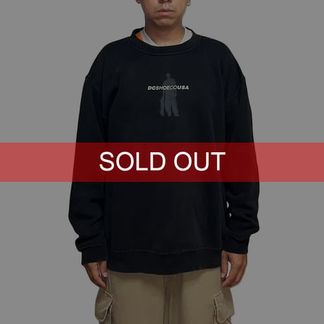 【USED】90's-00's DCSHOECOUSA DC SHOE SKATEBOARDER SILHOUETTE SWEATSHIRT