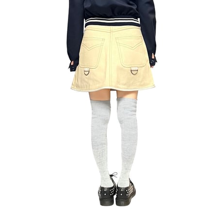 【USED】90's fly girl Streetwear COTTON MINI SKIRT