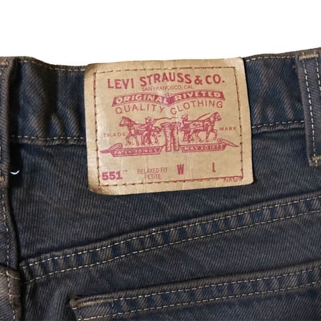 【USED】LEVI'S CUT OFF DENIM SHORTS BROWN