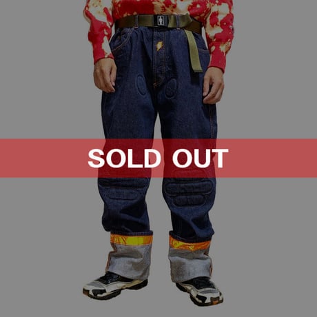 【USED】90'S W.&L.T. MECHANICAL DENIM TROUSERS