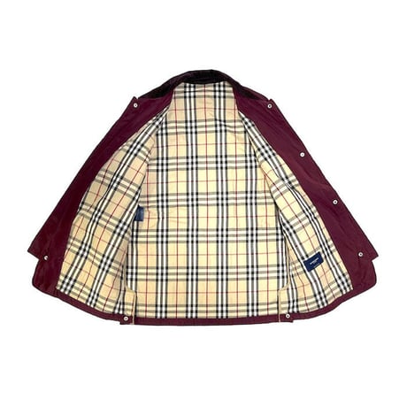 【USED】00'S BURBERRY LONDON WAXED COTTON QUILTED JACKET