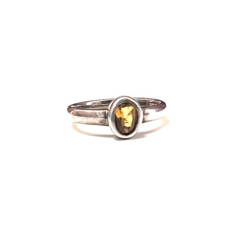 【USED】Vintage SILVER RING with CITRINE