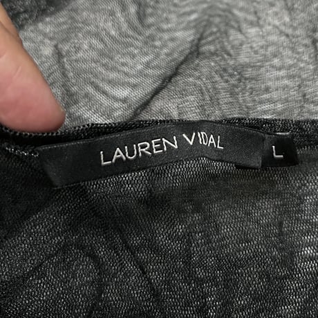 【USED】00's LAUREN VIDAL TULLE DRESS BLACK
