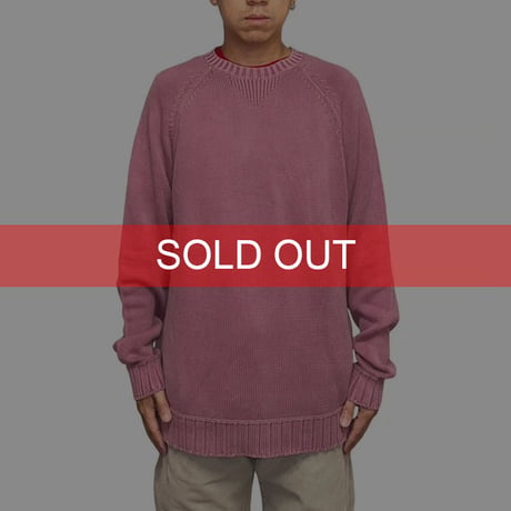 【USED】00's BLUE HARBOUR MARKS & SPENCER COTTON POLY KNIT SWEATER