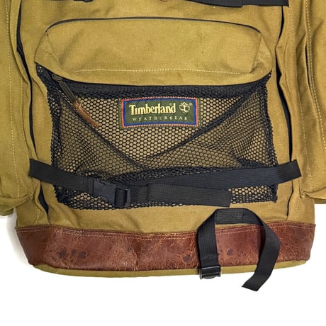 【USED】90's Timberland Weathergear Canvas & Leather Backpack