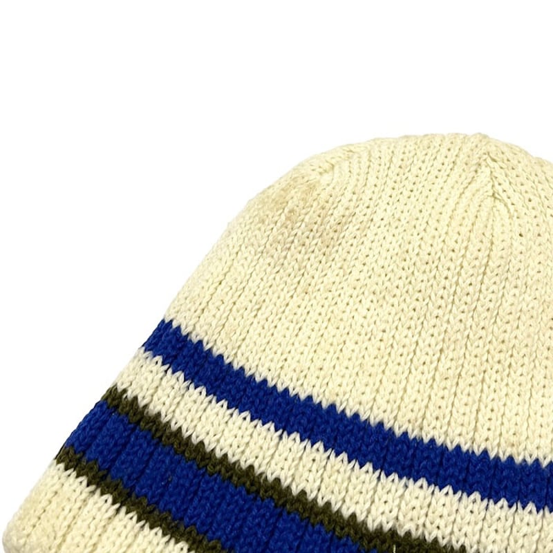 USED】90's STUSSY LINE KNIT BEANIE | KONBINI