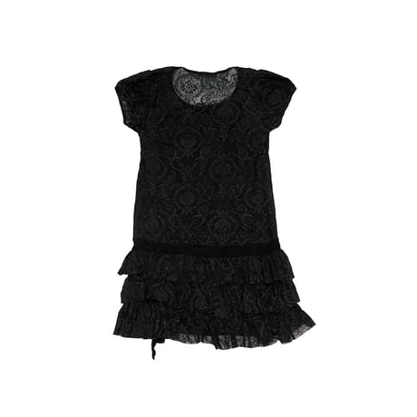 【USED】00's DPM by Depech Mod BLACK LACE DRESS