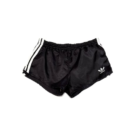 【USED】80's adidas RUNNING SHORTS BLACK MADE IN WEST GERMANY