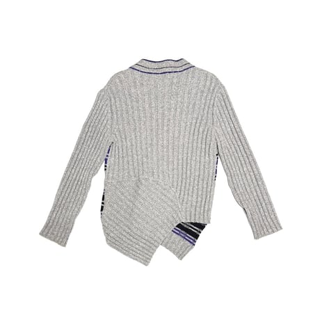 【USED】Kiko Kostadinov 22AW "Brutus Jumper" Asymmetric Ribbed Knit Sweater