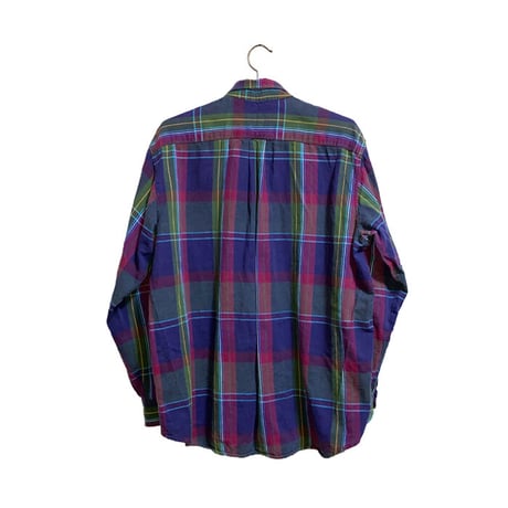 【USED】80'S STUSSY CHECK B.D. SHIRT