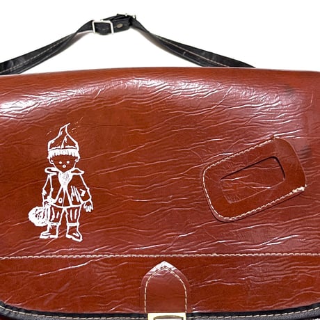 【USED】50's-60's Swedish School Shoulder Bag with Elf Print